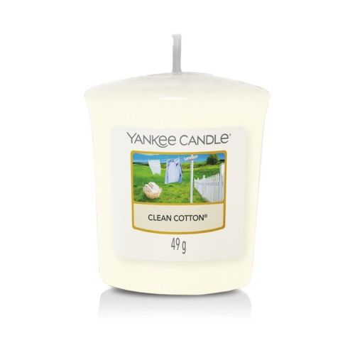 Yankee Candle / Votívna sviečka Yankee Candle - Clean Cotton