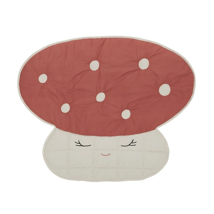 OYOY / Prošívaná hrací deka Mushroom Red 120 x 98 cm