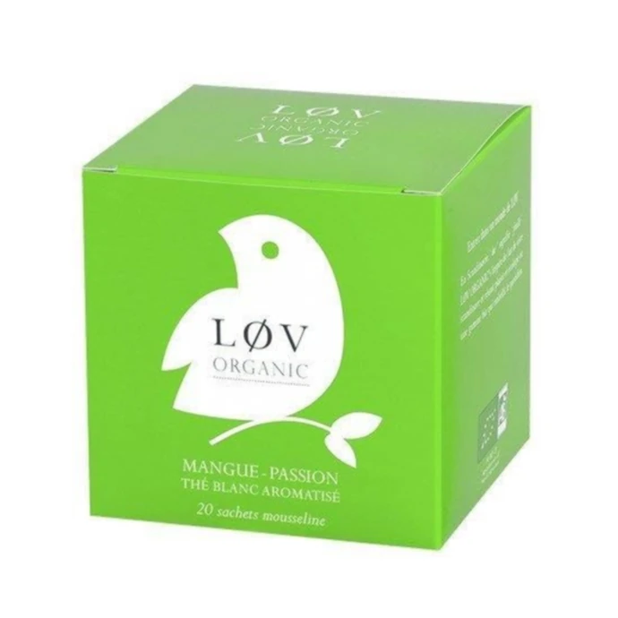 Løv Organic / Bílý čaj Mango Passion fruit - 20 sáčků