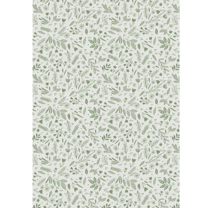 IB LAURSEN / Balicí papír Leaves & Flowers – 10 m