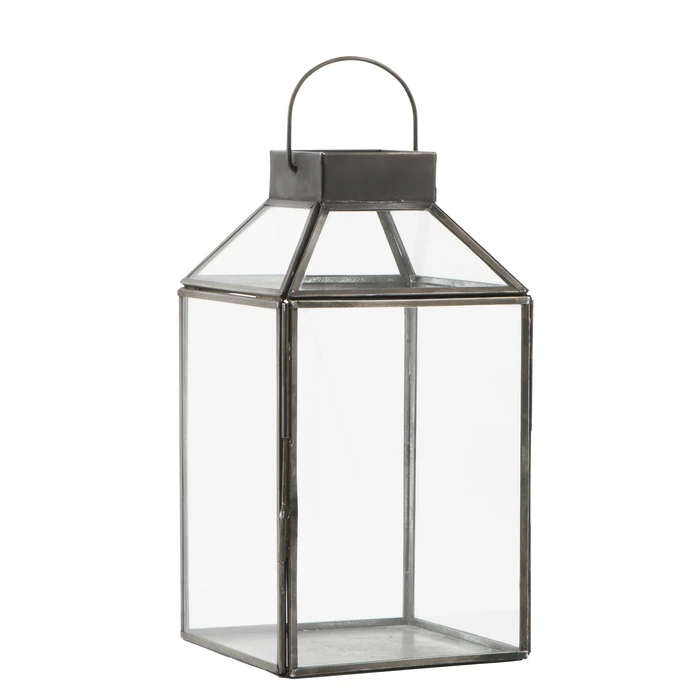 Ib Laursen / Sklenený lampáš Norr Black 25,5 cm