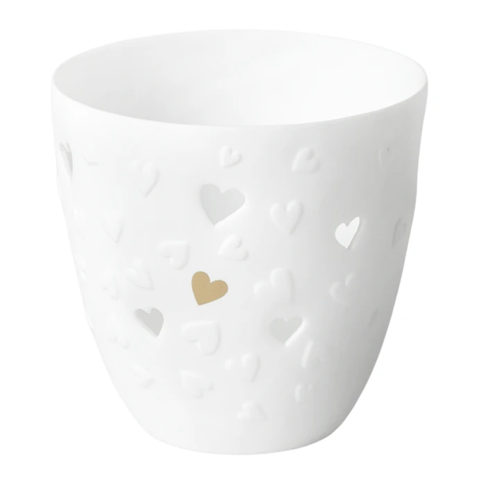 räder / Porcelánový svícen Wedding Hearts