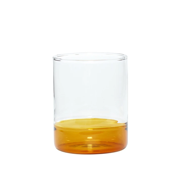 Hübsch / Sklenice na vodu Kiosk Clear/Amber 380 ml