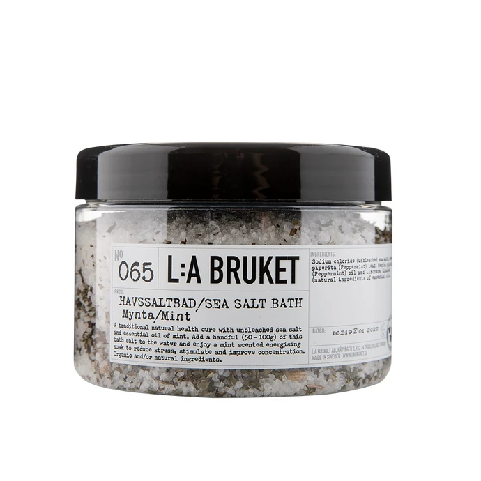 L:A BRUKET / Mořská koupelová sůl Peppermint 450gr