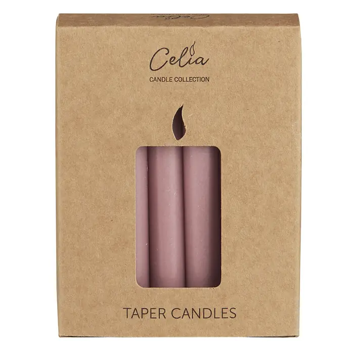 Ib Laursen / Svíčka Taper Malva – set 12 ks