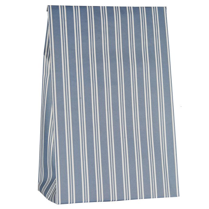 IB LAURSEN / Papierové vrecko Blue Stripes 28,5 cm