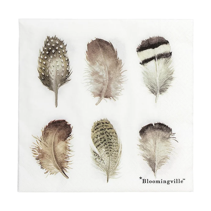 Bloomingville / Veľkonočné papierové obrúsky Feathers