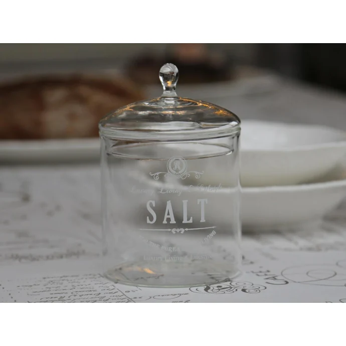 Chic Antique / Skleněná dóza na sůl Salt