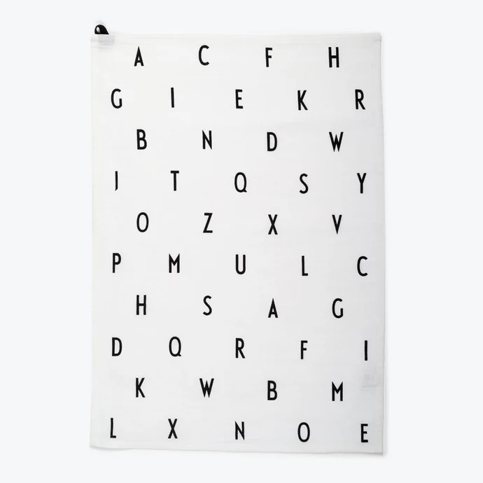 DESIGN LETTERS / Bavlnená utierka Letters White