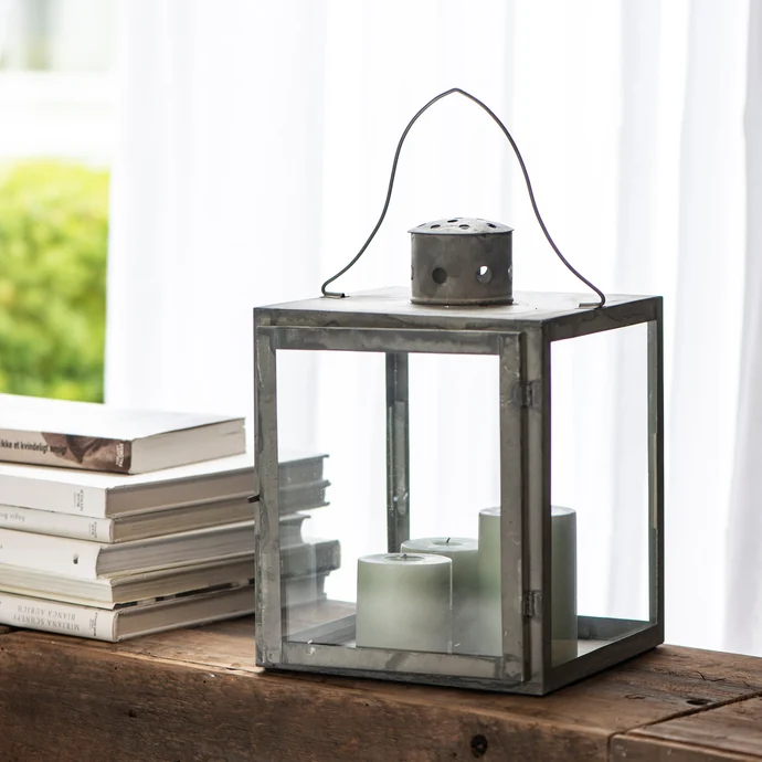 Ib Laursen / Kovový lampáš Lantern Square Silver