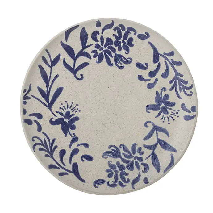 Bloomingville / Keramický tanier Petunia Blue 24 cm
