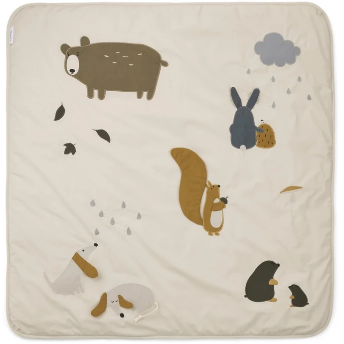 LIEWOOD / Hrací deka pro děti Friendship Sandy Mix - 110×110 cm