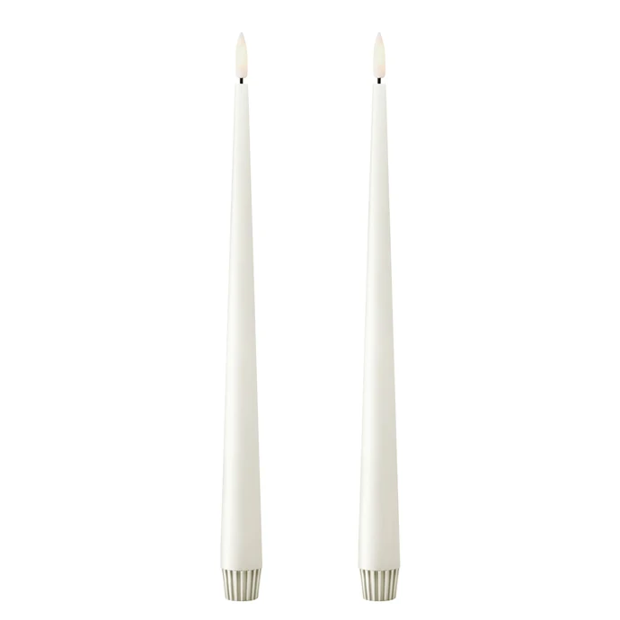 ester & erik / LED sviečka Taper 30 cm / 10 Silky – sada 2 ks