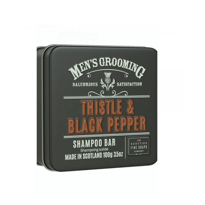 SCOTTISH FINE SOAPS / Pánský tuhý šampon Thistle & Black pepper 100 g