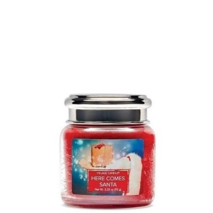 VILLAGE CANDLE / Sviečka Village Candle - Here Comes Santa 92 g