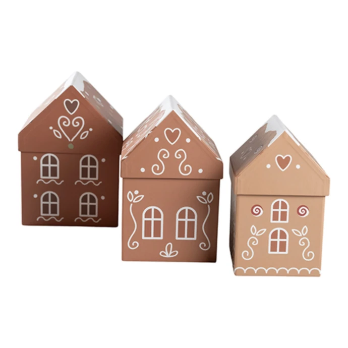 Det Gamle Apotek / Dárková krabička ve Gingerbread House – set 3 ks