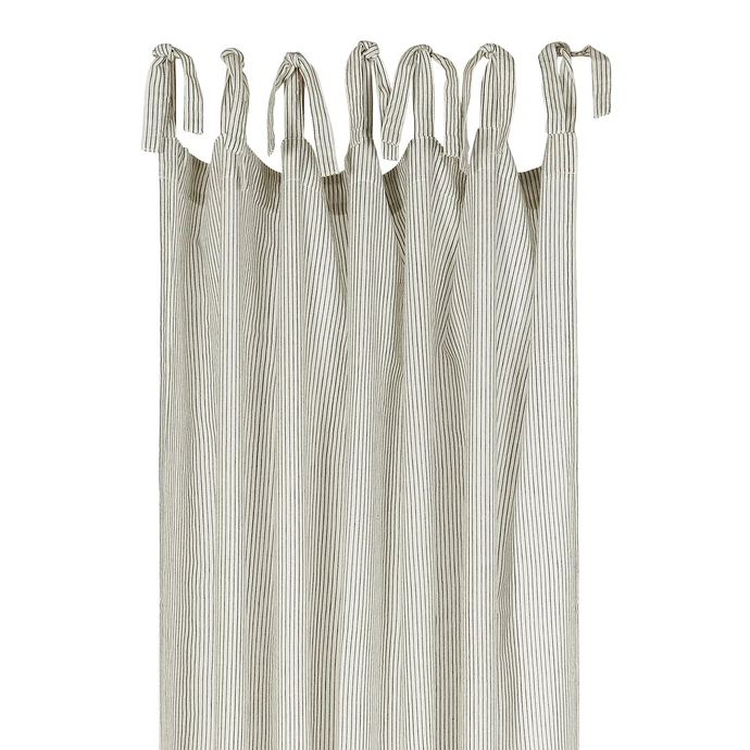 Ib Laursen / Bavlnený záves White Black Stripes 220x140 cm