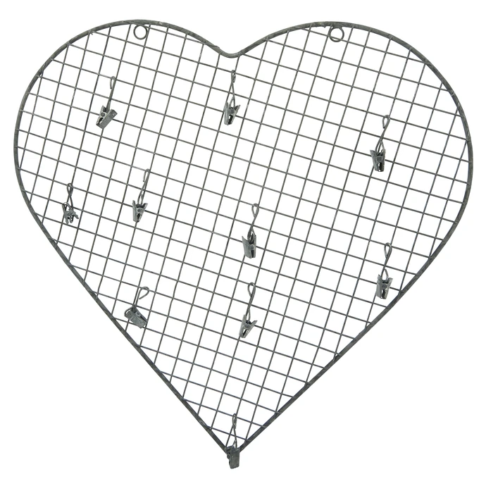 IB LAURSEN / Drôtená nástenka v tvare srdca Zinc