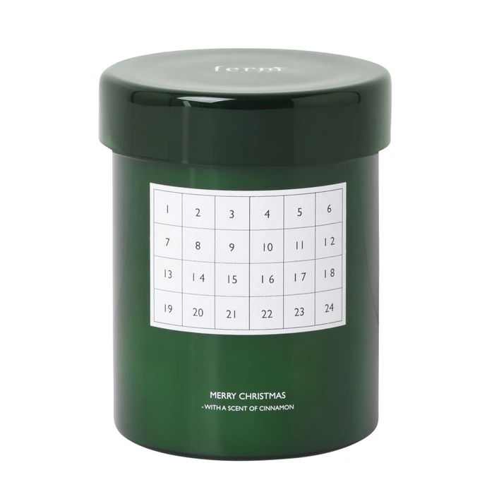 ferm LIVING / Sviečka s vôňou škorice Calendar Green