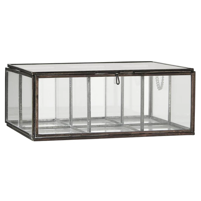 IB LAURSEN / Sklenený box s priehradkami Glass Black