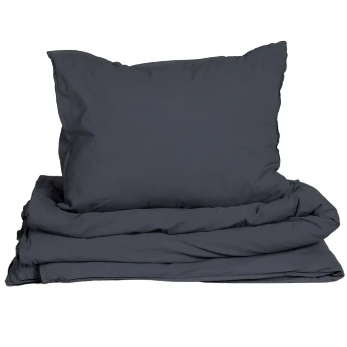Storefactory / Povlečení z organické bavlny Crinkle Midnight 150 × 210 cm