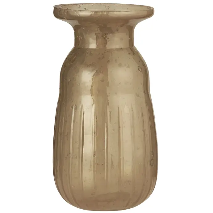 IB LAURSEN / Skleněná váza Hyacinth Pebbled Glass Honey