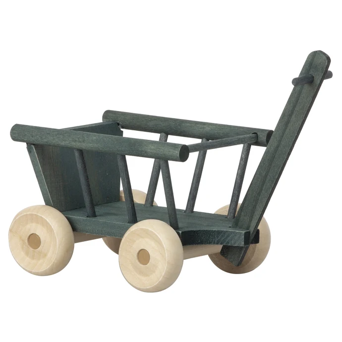 Maileg / Dřevěný vozík pro zvířátka Maileg Micro Petrol
