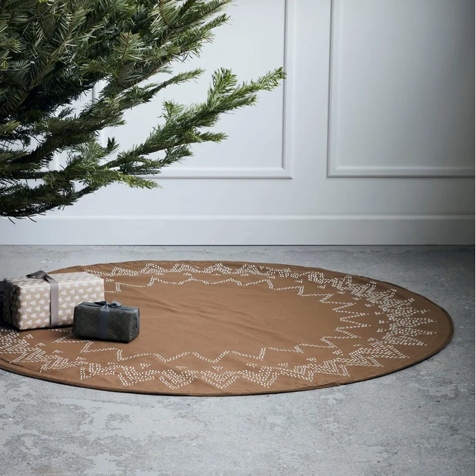House Doctor / Bavlnený koberec pod vianočný stromček Noel Brown