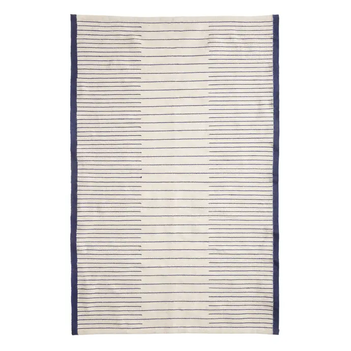 Hübsch / Tkaný koberec Ivory White & Blue 120 x 180 cm