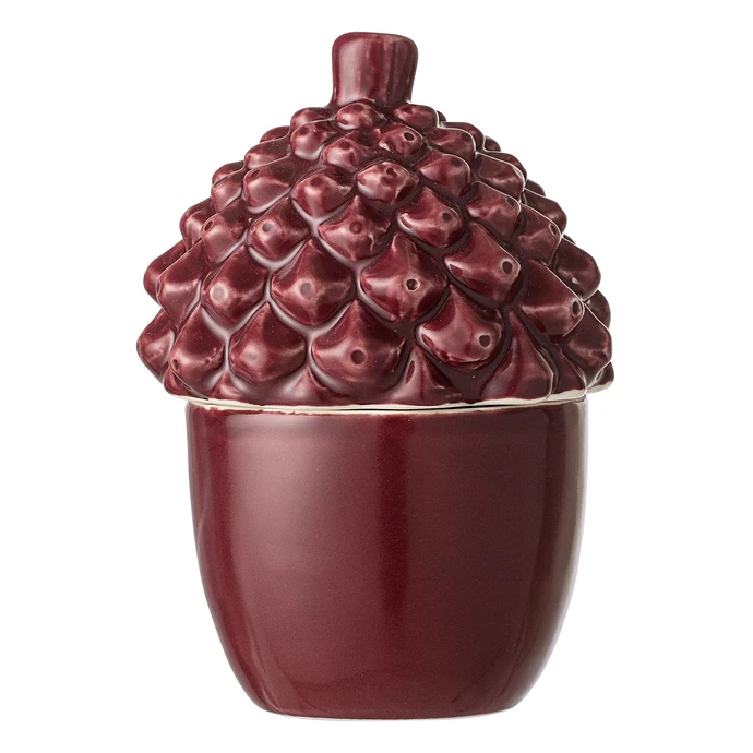 Bloomingville / Keramická dóza Red Acorn 11 cm