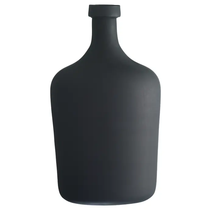 MADAM STOLTZ / Sklenená váza Black matt 29cm