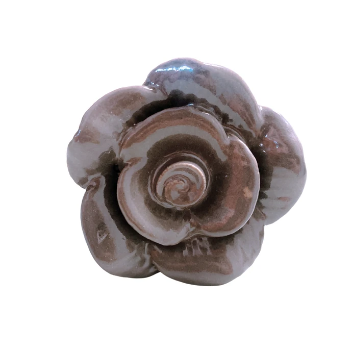 La finesse / Porcelánová úchytka Grey Rose 5 cm