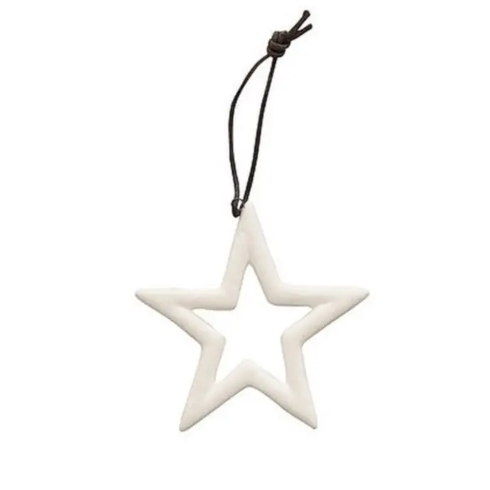 Krasilnikoff / Porcelánová vianočná ozdoba White Star