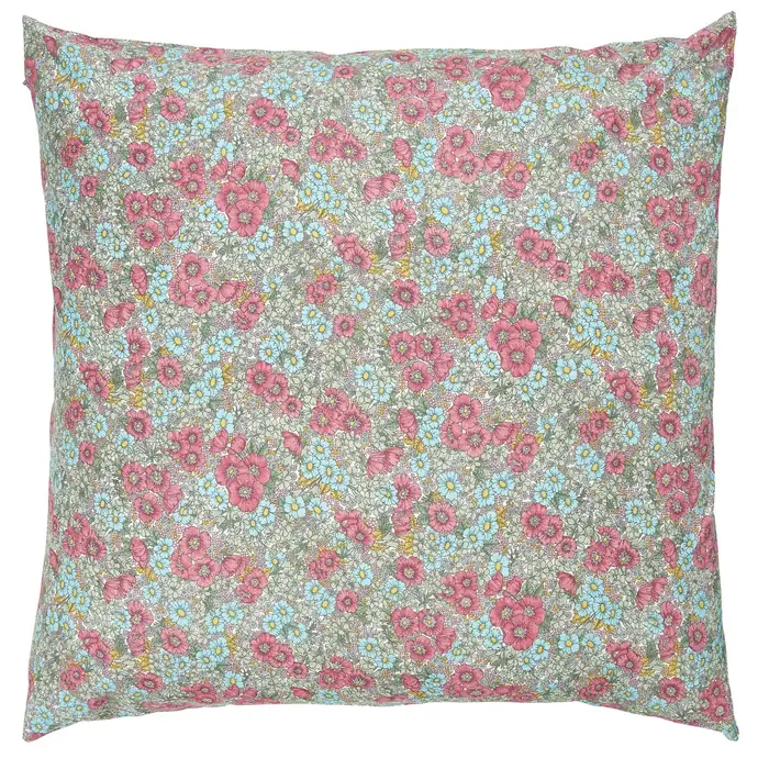 IB LAURSEN / Povlak na polštář Pink Turquoise Flowers 60 × 60 cm