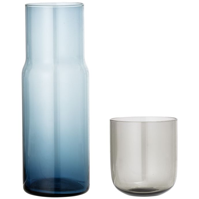 Bloomingville / Sklenená karafa s pohárom Decanter & Glass