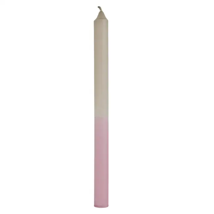 MADAM STOLTZ / Vysoká sviečka Taupe/Rose  29,5 cm