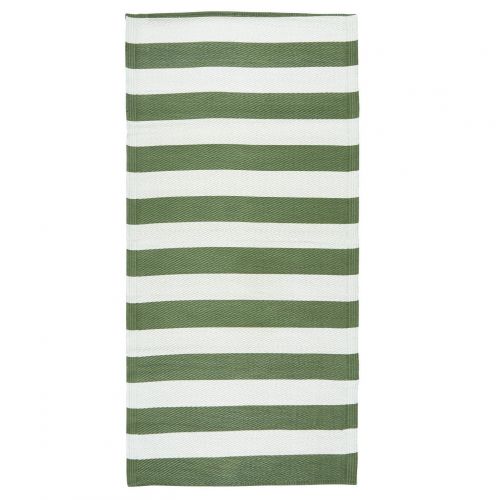 IB LAURSEN / Venkovní koberec Striped Dusty Green 90x180