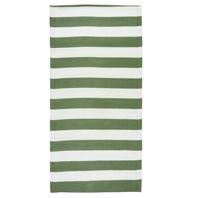 IB LAURSEN / Venkovní koberec Striped Dusty Green 90x180 cm