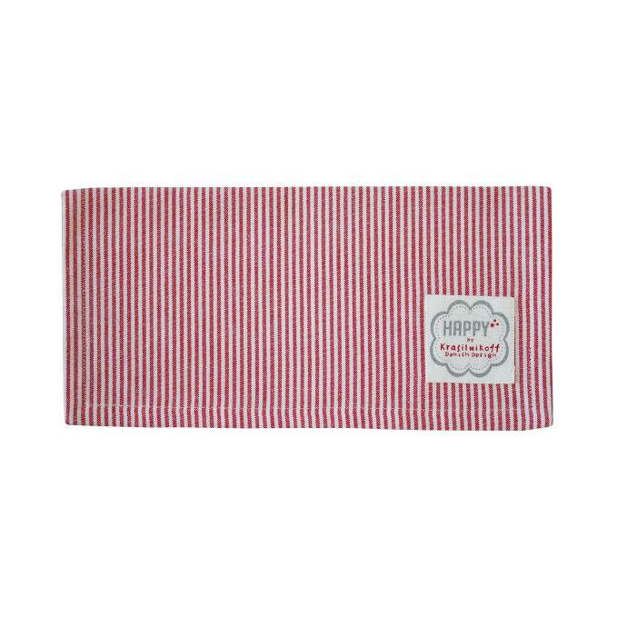 Krasilnikoff / Látkový ubrousek Red small stripes
