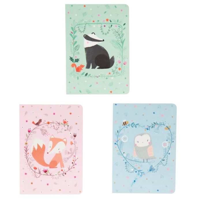sass & belle / Mini notýsek Owl/Fox/Badger