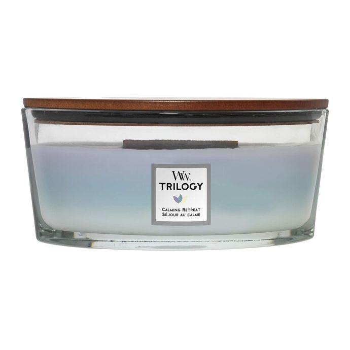 WoodWick / Vonná sviečka WoodWick Trilogy - Calming Retreat 454 g