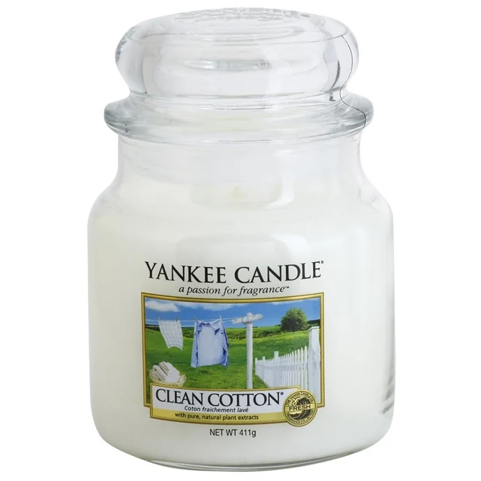 Yankee Candle / Svíčka Yankee Candle 411gr - Clean Cotton