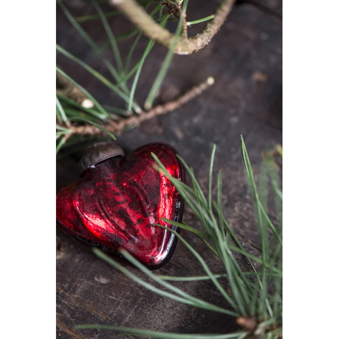 IB LAURSEN / Vianočná ozdoba Vintage Heart Red 5cm