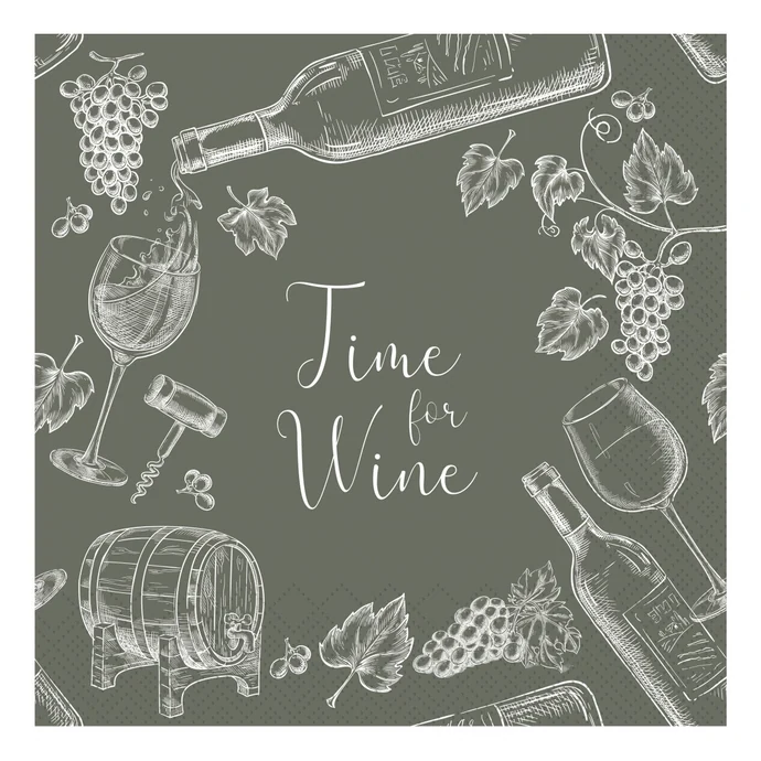 Chic Antique / Papierové servítky Time for Wine - 20 ks