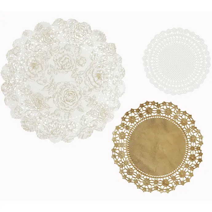 Talking Tables / Sada papierových dekorácií Gold Paper Doilies 24 ks