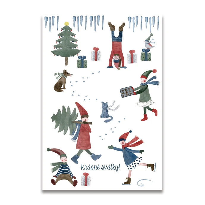 MANKAI Paper / Vianočná pohľadnica Škriatkovia