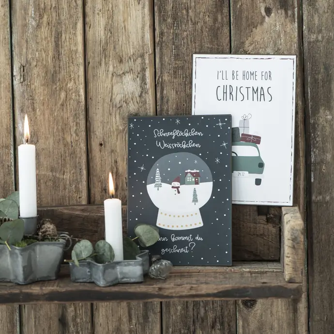 Ib Laursen / Plechová cedule I'll Be Home For Christmas