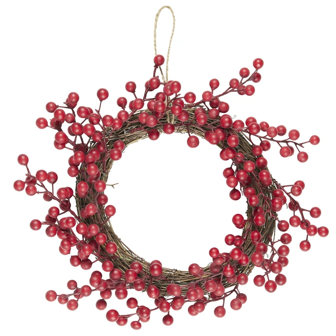 IB LAURSEN / Vianočný veniec Red Berries 30 cm