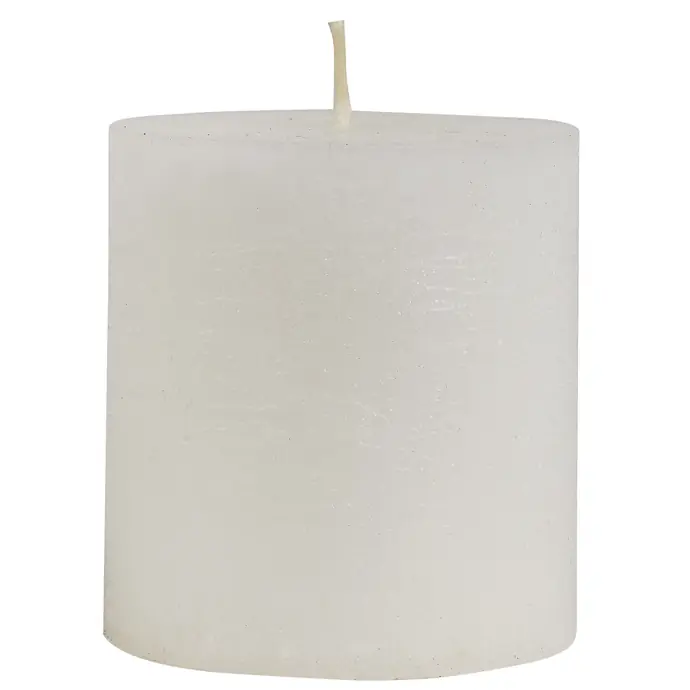 IB LAURSEN / Kulatá svíčka Rustic White 7,5 cm