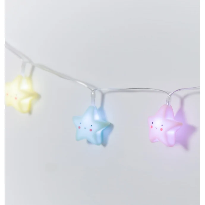 A Little Lovely Company / Dětský světelný řetěz Stars Pastel